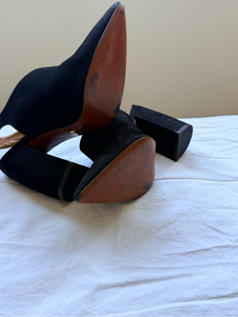 L'INTERVALLE Black Pointed Toe Slingback Heels - Picture 3 of 8